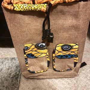 African print back pack